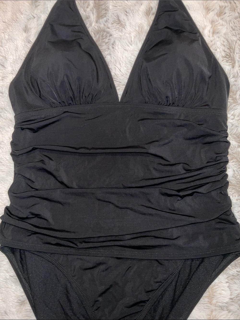 Anne Klein One-piece rusched swimsuit
